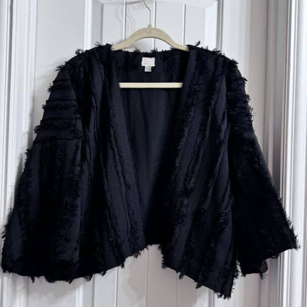 Black Fringed Women's Sweater